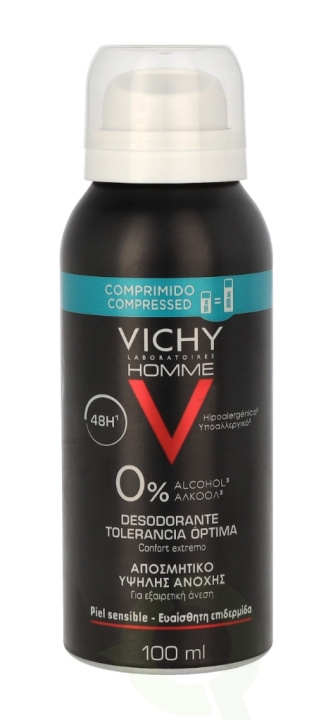 Vichy Homme 48H Optimal Tolerance Deodorant Spray 100 ml i gruppen SKØNHED & HELSE / Duft & Parfume / Deodorant / Deo for ham hos TP E-commerce Nordic AB (C56668)