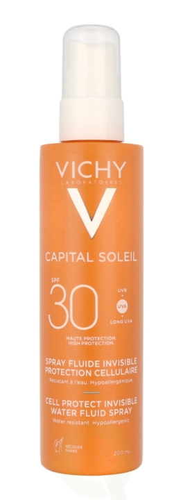 Vichy Capital Soleil Cell Protect Water Fluid Spray SPF30+ 200 ml i gruppen SKØNHED & HELSE / Hudpleje / Tanning / Solbeskyttelse hos TP E-commerce Nordic AB (C56674)