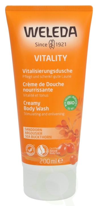 Weleda Vitality Creamy Body Wash 200 ml Sanddorn, Stimulating And Enlivening i gruppen SKØNHED & HELSE / Hudpleje / Kropspleje / Bad & brusecreme hos TP E-commerce Nordic AB (C56727)