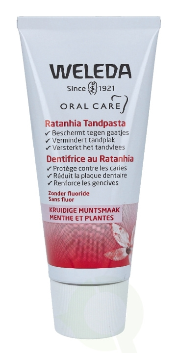 Weleda Ratanhia Toothpaste 75 ml i gruppen SKØNHED & HELSE / Oral pleje / Whitening produkter hos TP E-commerce Nordic AB (C56766)