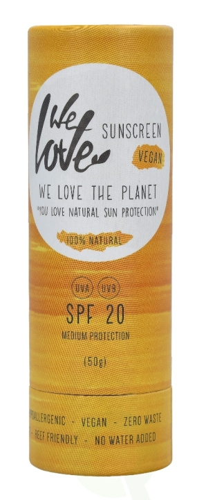 We Love The Planet Vegan Sunscreen Stick SPF20 50 gr i gruppen SKØNHED & HELSE / Hudpleje / Tanning / Solbeskyttelse hos TP E-commerce Nordic AB (C56774)
