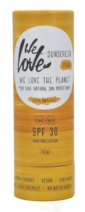 We Love The Planet Vegan Sunscreen Stick SPF30 50 gr i gruppen SKØNHED & HELSE / Hudpleje / Tanning / Solbeskyttelse hos TP E-commerce Nordic AB (C56775)