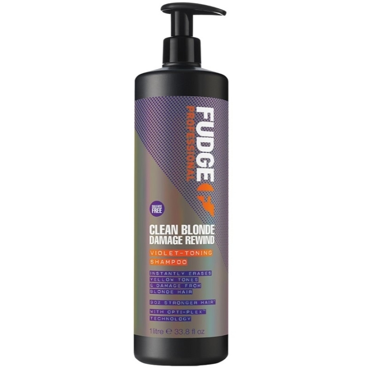 Fudge Clean Blonde Damage Rewind Violet-Toning Shampoo 1000ml i gruppen SKØNHED & HELSE / Hår og styling / Hårpleje / Shampoo hos TP E-commerce Nordic AB (C56986)