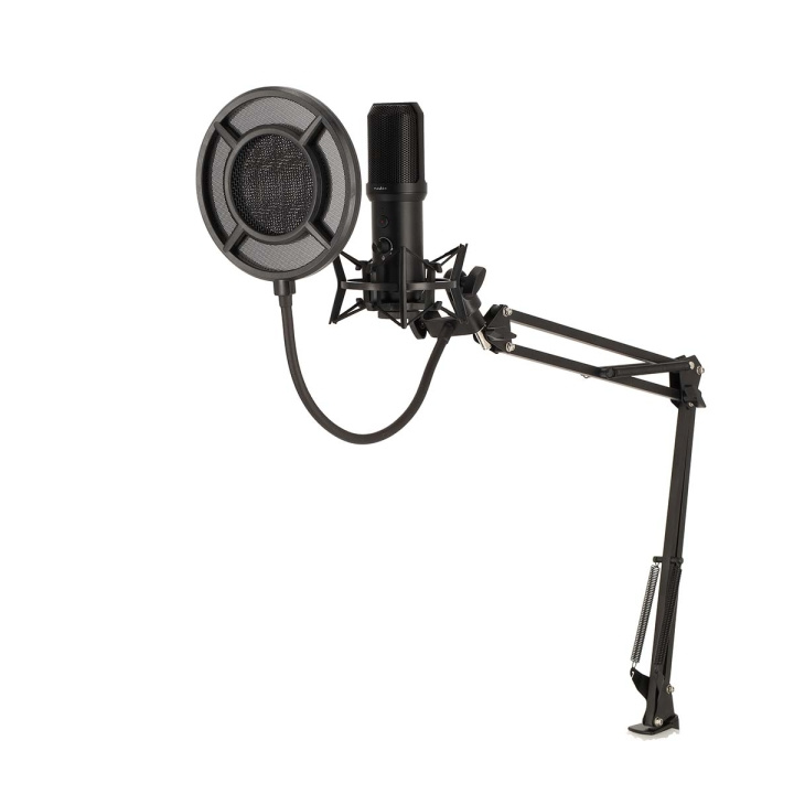 Nedis Streaming og Gaming Mikrofon | Indretning: Desktop / Notebook | USB Type-A | Indbygget on/off-knap (tænd/sluk) | POP Filter billede