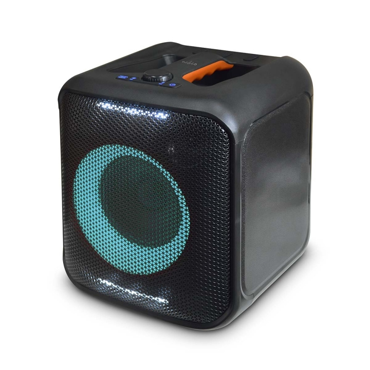 Nedis Bluetooth® Party Speaker | Maksimal batteritid: 5 timer | 150 W | Bærehåndtag | Fest lys | Kan parres | Equalizer | Orange / Sort i gruppen HJEMMEELEKTRONIK / Lyd & billede / Højttalere & tilbehør / Bluetooth-højttalere / Bærbare højttalere hos TP E-commerce Nordic AB (C57039)