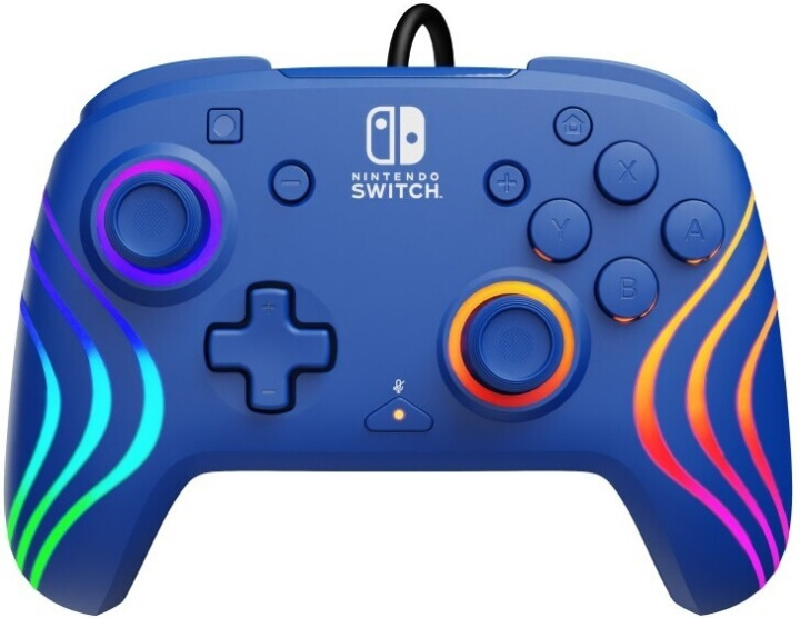 PDP Gaming Afterglow Wave Wired Controller - trådbunden spelkontroll, blå, Switch i gruppen HJEMMEELEKTRONIK / Spilkonsoller og tilbehør / Nintendo Switch / Tilbehør hos TP E-commerce Nordic AB (C57280)