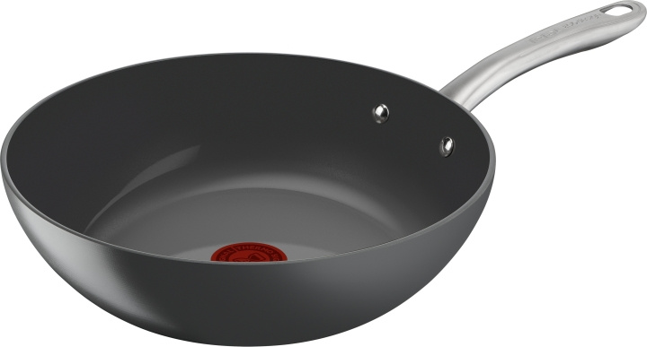 Tefal wokpanna, 28 cm, keramisk beläggning, grå i gruppen HJEM, HUS & HAVE / Køkkenredskaber / Stegepander hos TP E-commerce Nordic AB (C57456)