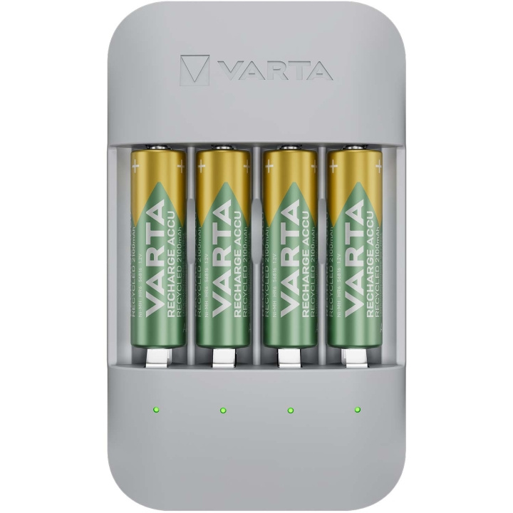 Varta Eco Charger Pro Recycled inkl. 4x AA 2100 mAh i gruppen HJEMMEELEKTRONIK / Batterier og opladere / Batterioplader hos TP E-commerce Nordic AB (C57506)