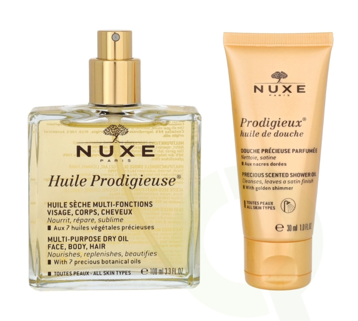 Nuxe Prodigieus Collection Set 130 ml Dry Oil 100ml/Shower Oil 30ml i gruppen SKØNHED & HELSE / Gaveæske / Gaveæske til hende hos TP E-commerce Nordic AB (C57575)