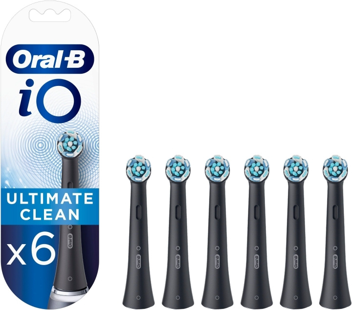 Oral B iO Ultimate Clean - tandborsthuvud, svart, 6 stycken i gruppen SKØNHED & HELSE / Oral pleje / Tilbehør til elektriske tandbørster hos TP E-commerce Nordic AB (C57743)