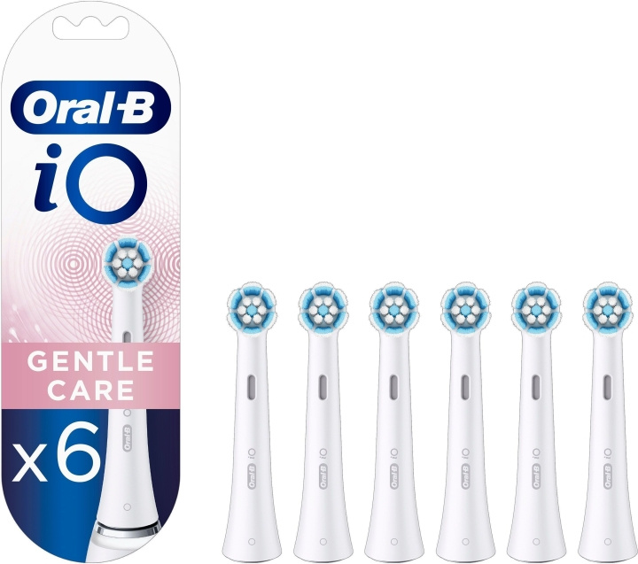Oral B iO Gentle Care - borsthuvuden, vit, 6 stycken i gruppen SKØNHED & HELSE / Oral pleje / Tilbehør til elektriske tandbørster hos TP E-commerce Nordic AB (C57744)