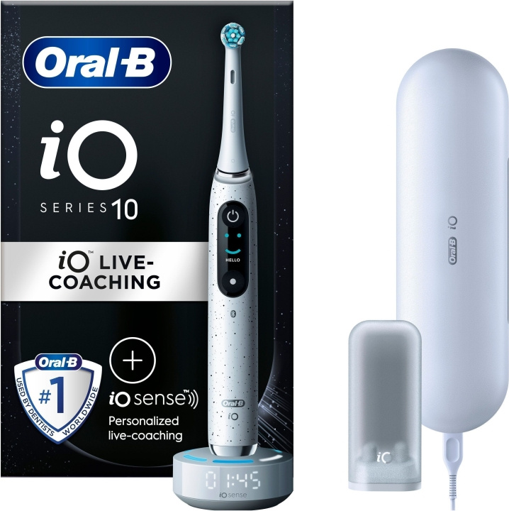 Oral B iO 10 - elektrisk tandborste, vit i gruppen SKØNHED & HELSE / Oral pleje / Elektriske tandbørster hos TP E-commerce Nordic AB (C57749)