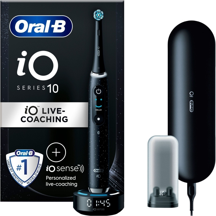Oral B iO 10 - elektrisk tandborste, svart i gruppen SKØNHED & HELSE / Oral pleje / Elektriske tandbørster hos TP E-commerce Nordic AB (C57751)
