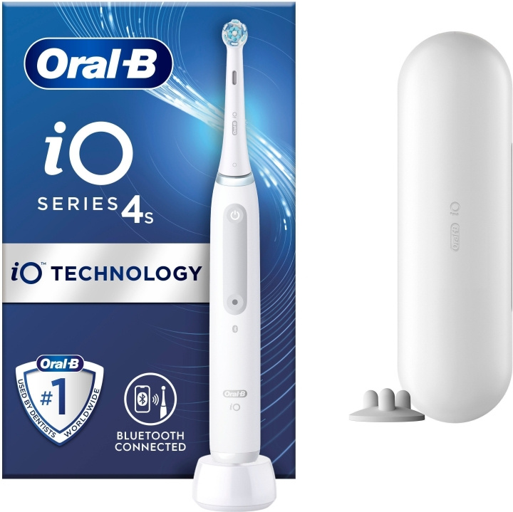 Oral B iO Series 4s - elektrisk tandborste, vit i gruppen SKØNHED & HELSE / Oral pleje / Elektriske tandbørster hos TP E-commerce Nordic AB (C57759)