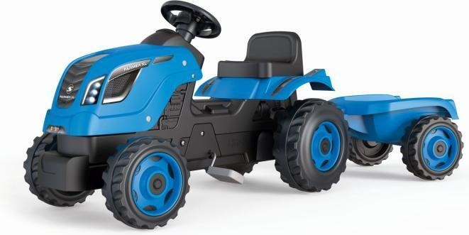 Smoby SAS Smoby Farmer XL - blå traktor och släpvagn i gruppen LEGETØJ, BØRN & BABY / Udeleg & Sport / Have legetøj hos TP E-commerce Nordic AB (C57780)