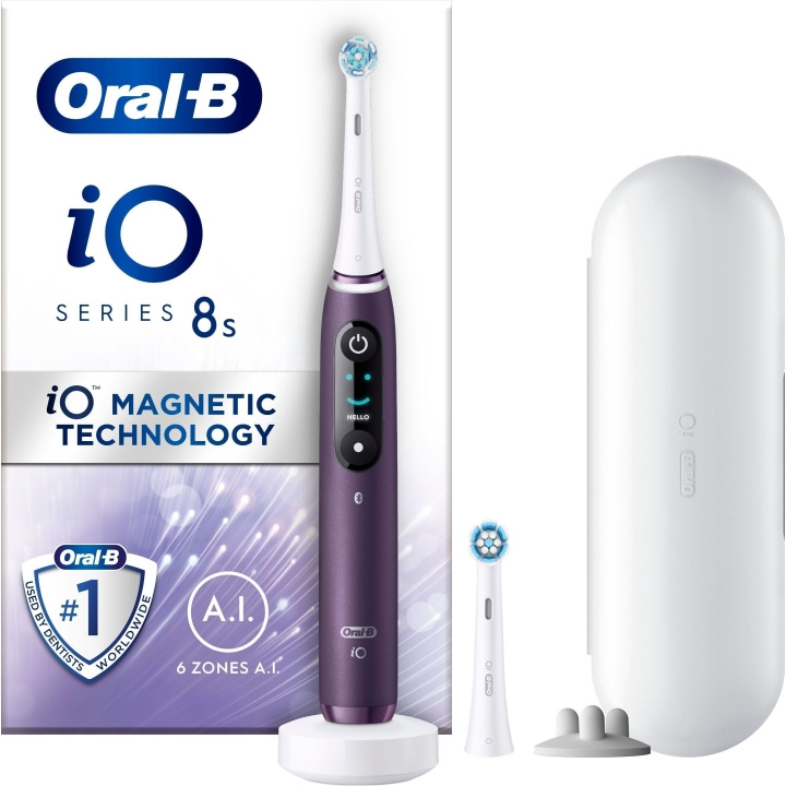 Oral B iO Series 8 - elektrisk tandborste, lila i gruppen SKØNHED & HELSE / Oral pleje / Elektriske tandbørster hos TP E-commerce Nordic AB (C57802)