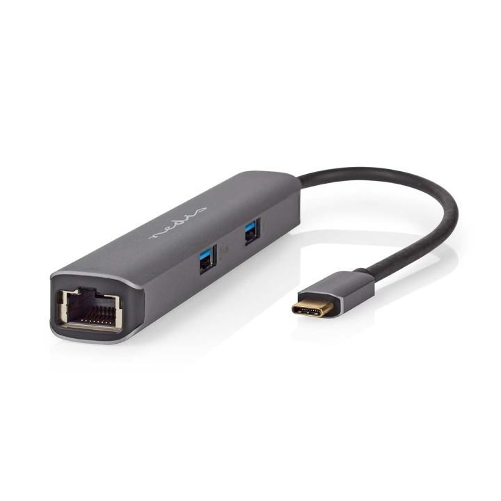 Nedis USB Multi-Port Adapter | USB 3.2 Gen 1 | USB-C™ Han | HDMI ™ -udgang / RJ45 Hun / 2x USB-A Hun / 2x USB-C™ | 5 Gbps | 0.20 m | Runde | Guldplateret | PVC | Antracit | Box i gruppen COMPUTERTILBEHØR / Bærbare computere og tilbehør / Docking stationer hos TP E-commerce Nordic AB (C57840)