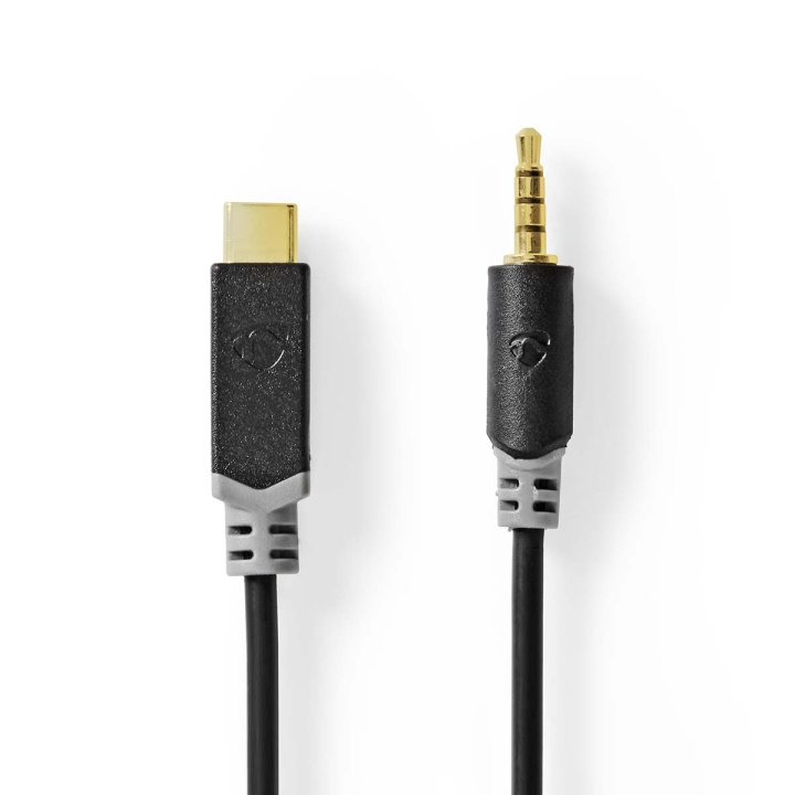 Nedis USB-C™ Adapter | USB 2.0 | USB-C™ Han | 3.5 mm Hanstik | 1.00 m | Runde | Guldplateret | PVC | Sort | Box i gruppen HJEMMEELEKTRONIK / Kabler og adaptere / Audio Analog / 3.5 mm hos TP E-commerce Nordic AB (C57844)