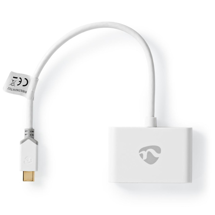 Nedis USB Multi-Port Adapter | 2-i-1 | USB 3.1 Gen1 | USB-C™ Han | 2x USB-A | 1000 Mbps | 0.20 m | Runde | Guldplateret | PVC | Hvid | Window Box i gruppen COMPUTERTILBEHØR / Computer Tilbehør / USB-hubs hos TP E-commerce Nordic AB (C57845)