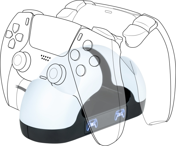 Bigben Dual Charging Station, PS5 i gruppen HJEMMEELEKTRONIK / Spilkonsoller og tilbehør / Sony PlayStation 5 / Tilbehør hos TP E-commerce Nordic AB (C58058)