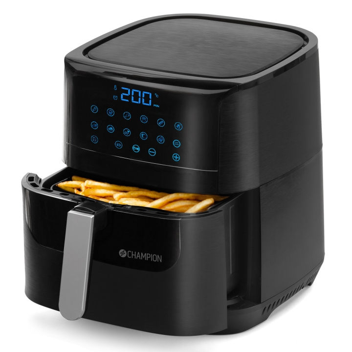 Champion Air Fryer XL Ceramic 5,5L 1800W AF600 Svart i gruppen HJEM, HUS & HAVE / Husholdningsapparater / Airfryers & Friture hos TP E-commerce Nordic AB (C58100)