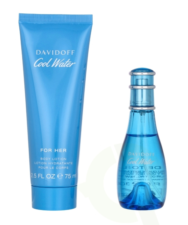 Davidoff Cool Water Woman Giftset 105 ml Edt Spray 30ml/Body Lotion 75ml i gruppen SKØNHED & HELSE / Gaveæske / Gaveæske til hende hos TP E-commerce Nordic AB (C58287)