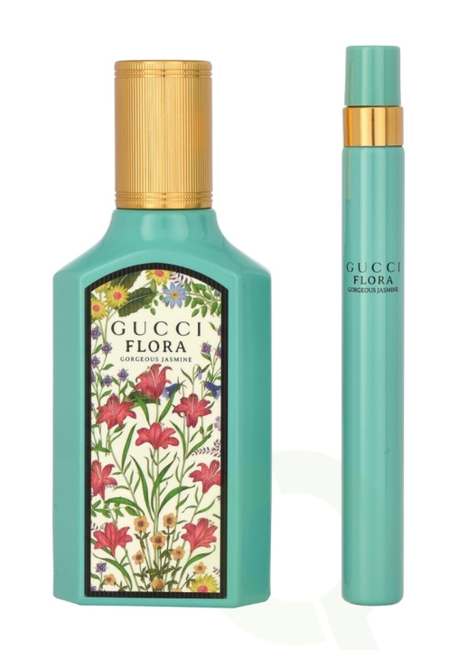 Gucci Flora Gorgeous Jasmine Giftset 60 ml Edp Spray 50ml/Edp Miniature 10ml i gruppen SKØNHED & HELSE / Gaveæske / Gaveæske til hende hos TP E-commerce Nordic AB (C58683)