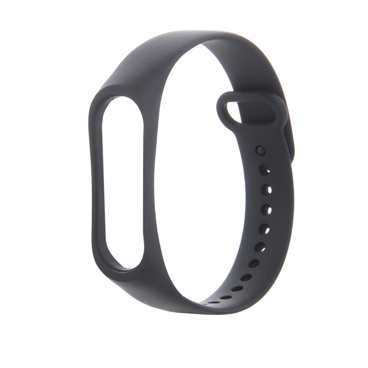 Armband i Silikon till Xiaomi Mi Band 3 / 4, Svart i gruppen SPORT, FRITID & HOBBY / Smartwatch & Aktivitetsmåler / Tilbehør hos TP E-commerce Nordic AB (C58802)