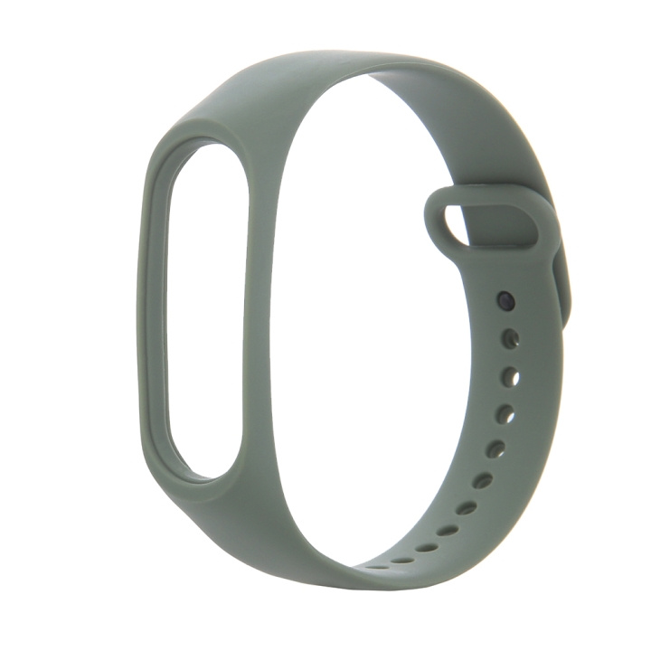 Armband i Silikon till Xiaomi Mi Band 3 / 4, khaki i gruppen SPORT, FRITID & HOBBY / Smartwatch & Aktivitetsmåler / Tilbehør hos TP E-commerce Nordic AB (C58803)