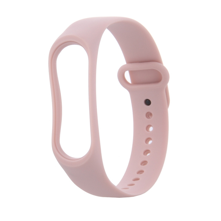 Armband i Silikon till Xiaomi Mi Band 3 / 4, Powder pink i gruppen SPORT, FRITID & HOBBY / Smartwatch & Aktivitetsmåler / Tilbehør hos TP E-commerce Nordic AB (C58805)