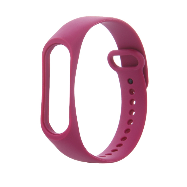 Armband i Silikon till Xiaomi Mi Band 3 / 4, Raspberry i gruppen SPORT, FRITID & HOBBY / Smartwatch & Aktivitetsmåler / Tilbehør hos TP E-commerce Nordic AB (C58806)