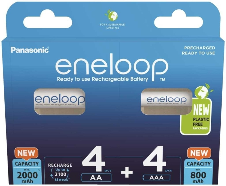Panasonic Eneloop Combi AA + AAA batteripack i gruppen HJEMMEELEKTRONIK / Batterier og opladere / Batterier / AAA hos TP E-commerce Nordic AB (C58825)