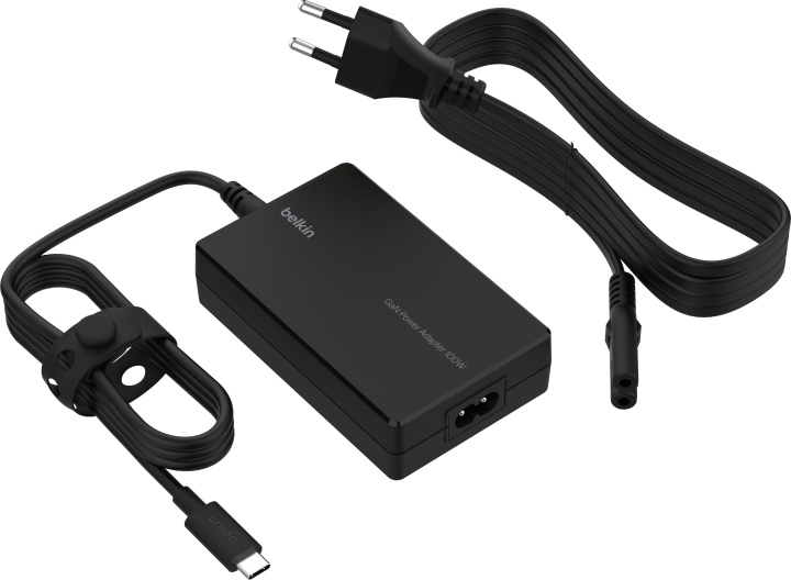 Belkin Connect USB-C Core GaN 100 W nätladdare, svart i gruppen COMPUTERTILBEHØR / Bærbare computere og tilbehør / Oplader / Opladere til laptops / Universal hos TP E-commerce Nordic AB (C58916)