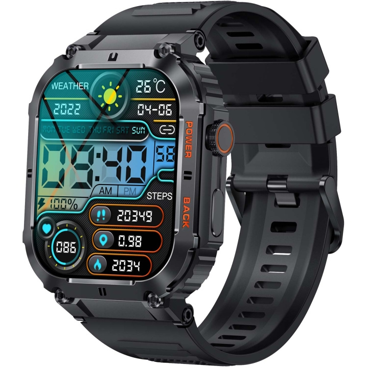 Denver SWC-191B Bluetooth SmartWatch with heartrate, blood pressure and blood oxygen sensor & call function i gruppen SPORT, FRITID & HOBBY / Smartwatch & Aktivitetsmåler / Aktivitetsarmbånd hos TP E-commerce Nordic AB (C58947)