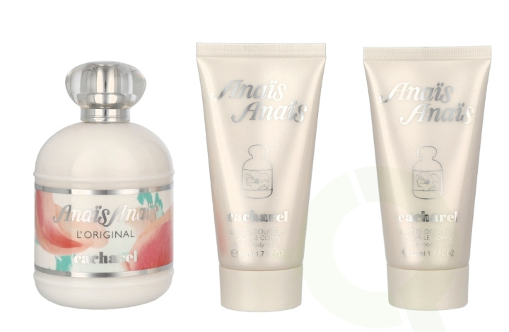 Cacharel Anais Anais L\'Original Giftset 200 ml Edt Spray 100ml/2x Body Lotion 50ml i gruppen SKØNHED & HELSE / Gaveæske / Gaveæske til hende hos TP E-commerce Nordic AB (C59066)