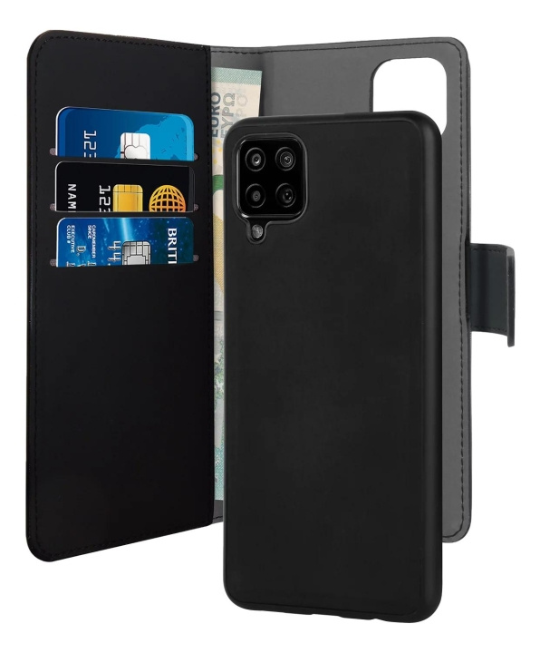 Puro Samsung Galaxy A12 Wallet Detachable, black i gruppen SMARTPHONES & TABLETS / Mobil Beskyttelse / Samsung hos TP E-commerce Nordic AB (C59240)