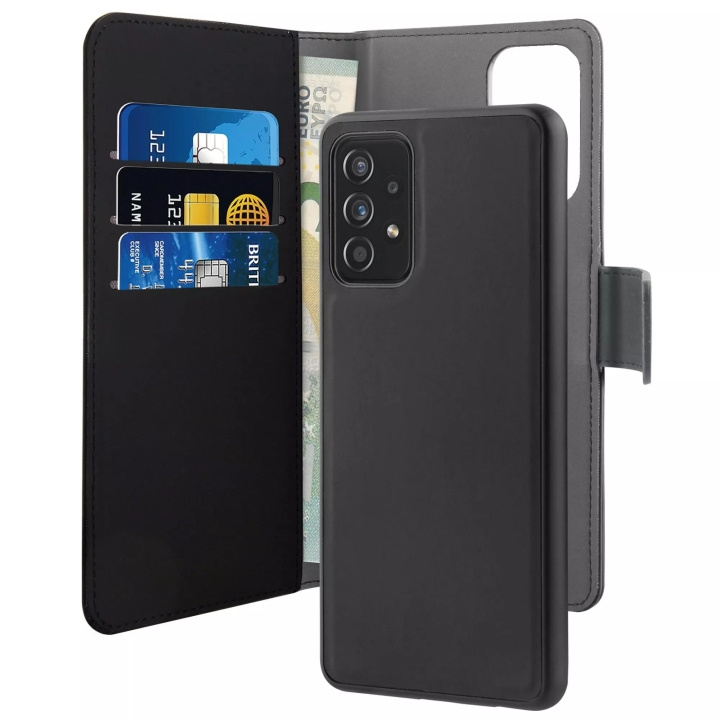 Puro Samsung Galaxy A72 5G Wallet Detachable, black i gruppen SMARTPHONES & TABLETS / Mobil Beskyttelse / Samsung hos TP E-commerce Nordic AB (C59242)