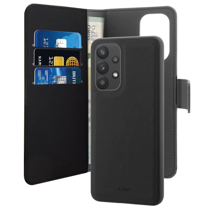 Puro Samsung Galaxy A73 5G Wallet Detachable, black i gruppen SMARTPHONES & TABLETS / Mobil Beskyttelse / Samsung hos TP E-commerce Nordic AB (C59245)