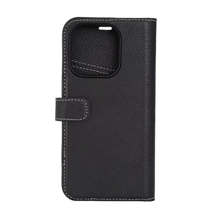 Essentials iPhone 15 Pro leather Mag wallet,detachable, magnetic, black i gruppen SMARTPHONES & TABLETS / Mobil Beskyttelse / Apple / iPhone 15 hos TP E-commerce Nordic AB (C59570)