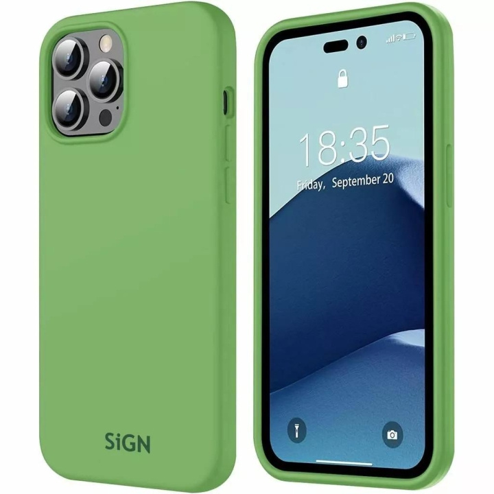 sign Liquid Silicone Case for iPhone 14 Pro Max - Jade Green i gruppen SMARTPHONES & TABLETS / Mobil Beskyttelse / Apple / iPhone 14 hos TP E-commerce Nordic AB (C59738)