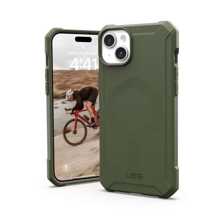 Urban Armor Gear iPhone 15 Plus Essential Armor Magsafe - Olive Drab i gruppen SMARTPHONES & TABLETS / Mobil Beskyttelse / Apple / iPhone 15 hos TP E-commerce Nordic AB (C59780)