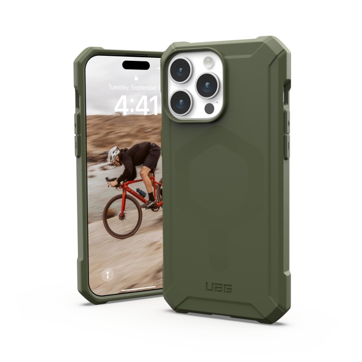 Urban Armor Gear iPhone 15 Pro Max Essential Armor Magsafe - Olive Drab i gruppen SMARTPHONES & TABLETS / Mobil Beskyttelse / Apple / iPhone 15 hos TP E-commerce Nordic AB (C59782)