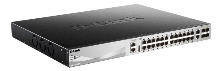 D-Link 24 x 10/100/1000BASE-T PoE ports (370W budget) Layer 3 i gruppen COMPUTERTILBEHØR / Netværk / Switches / 10/100/1000Mbps hos TP E-commerce Nordic AB (C59844)