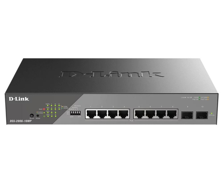 D-Link 10-Port Gigabit Ethernet PoE+ Surveillance Switch i gruppen COMPUTERTILBEHØR / Netværk / Switches / 10/100Mbps hos TP E-commerce Nordic AB (C59847)