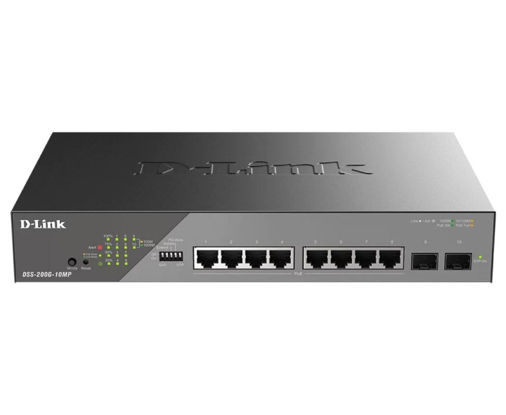D-Link 10-Port Gigabit Ethernet PoE+ Surveillance Switch i gruppen COMPUTERTILBEHØR / Netværk / Switches hos TP E-commerce Nordic AB (C59847)