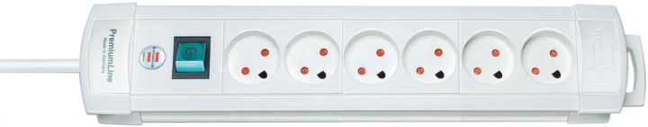 Brennenstuhl 6 way Extension Socket, Earthed, 3m, White i gruppen HJEM, HUS & HAVE / Elektricitet & Belysning / Stikdåse hos TP E-commerce Nordic AB (C59873)