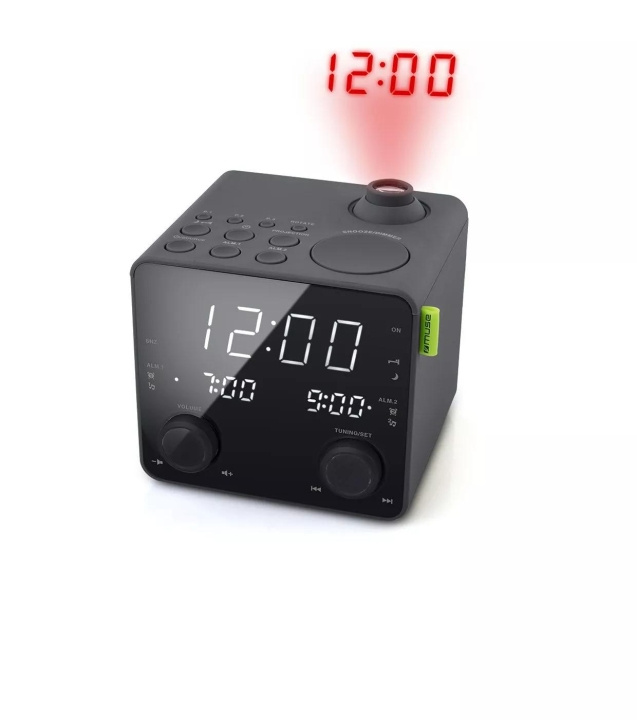 MUSE M-189 P Clock Radio FM projection USB-charge i gruppen HJEMMEELEKTRONIK / Lyd & billede / Hjemmebiograf, HiFi & Bærbar / Radio og vækkeure / Radio hos TP E-commerce Nordic AB (C59935)