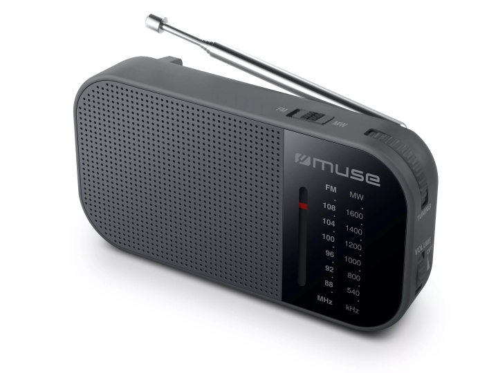 MUSE M-025 R Radio Portable FM/AM Black i gruppen HJEMMEELEKTRONIK / Lyd & billede / Hjemmebiograf, HiFi & Bærbar / Radio og vækkeure / Radio hos TP E-commerce Nordic AB (C59954)