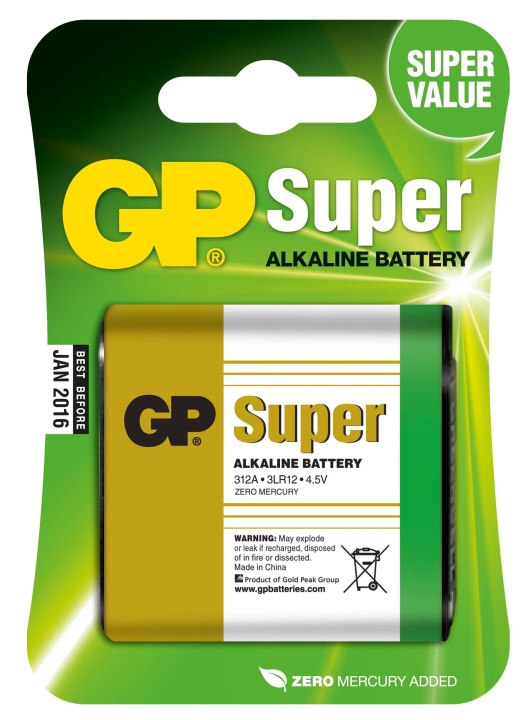 GP Super Alkaline 4,5V 1 Pack (B) i gruppen HJEMMEELEKTRONIK / Batterier og opladere / Batterier / Andet hos TP E-commerce Nordic AB (C59992)