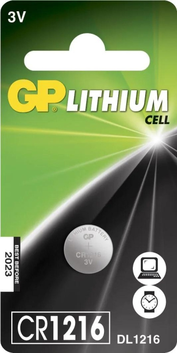 GP CR1216 Lithium Coin, 1 Pack (B) i gruppen HJEMMEELEKTRONIK / Batterier og opladere / Batterier / Knapcelle hos TP E-commerce Nordic AB (C59998)